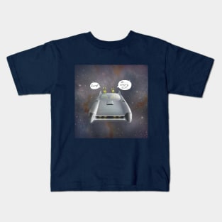 Aliens In Space Rocket Car Kids T-Shirt